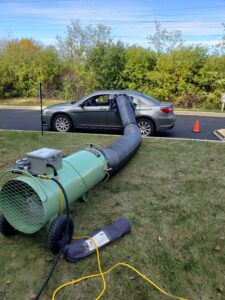 A car involved in bedbug treatment