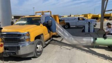 A truck involved in bedbug treatment